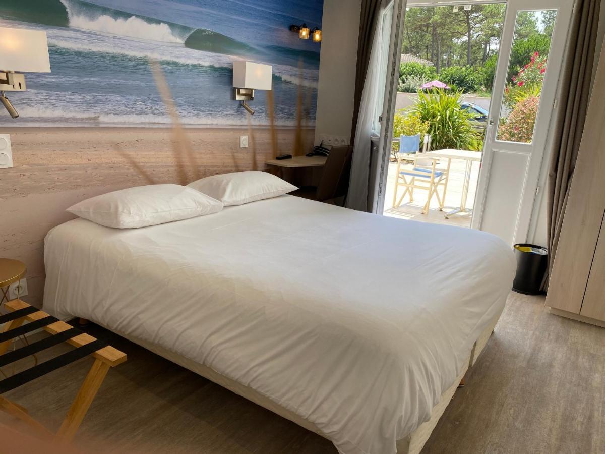Les Vagues Hotel Restaurant Biscarrosse-Plage Kültér fotó